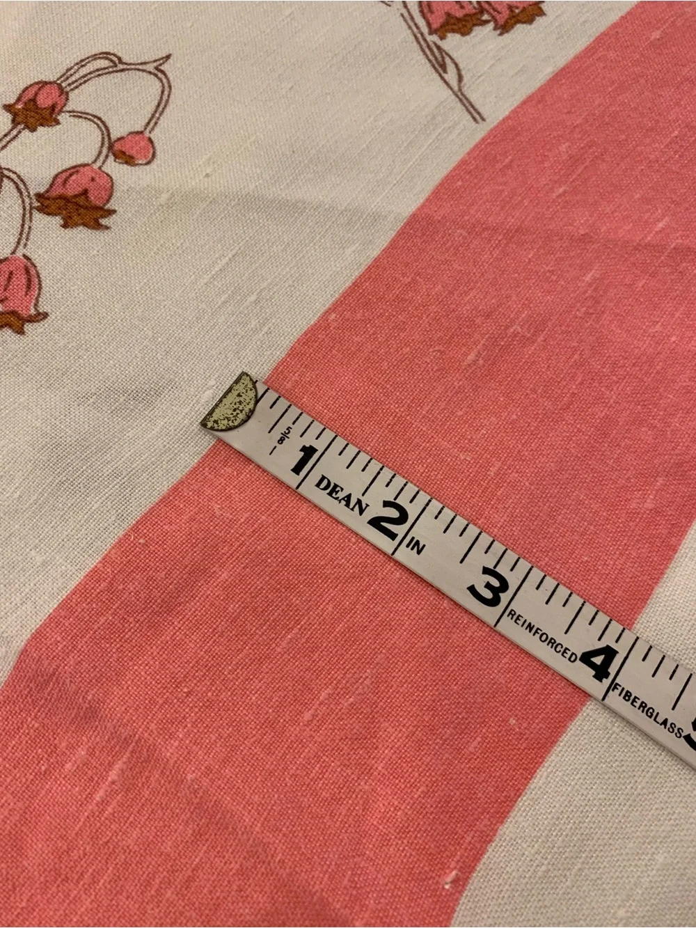 Vintage Linen Tablecloth White w/ Pink Lilies By William Ewart Irish Linens 65”